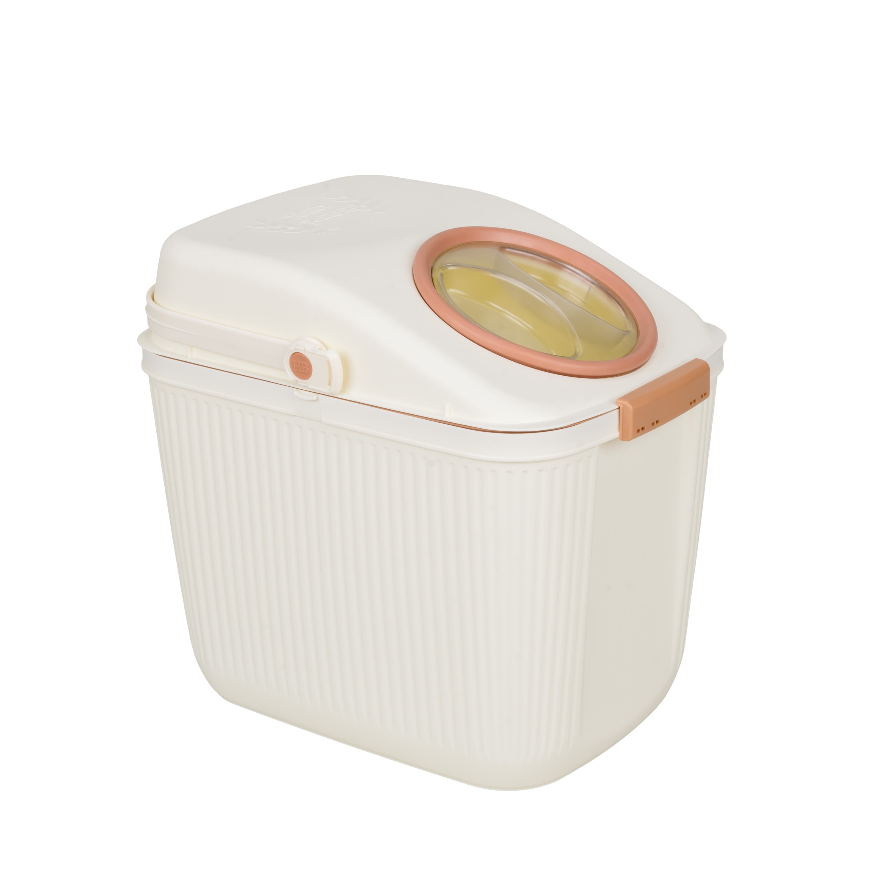 Harry Barker Airtight Eco-friendly Plastic Food Storage, 25lbs, White
