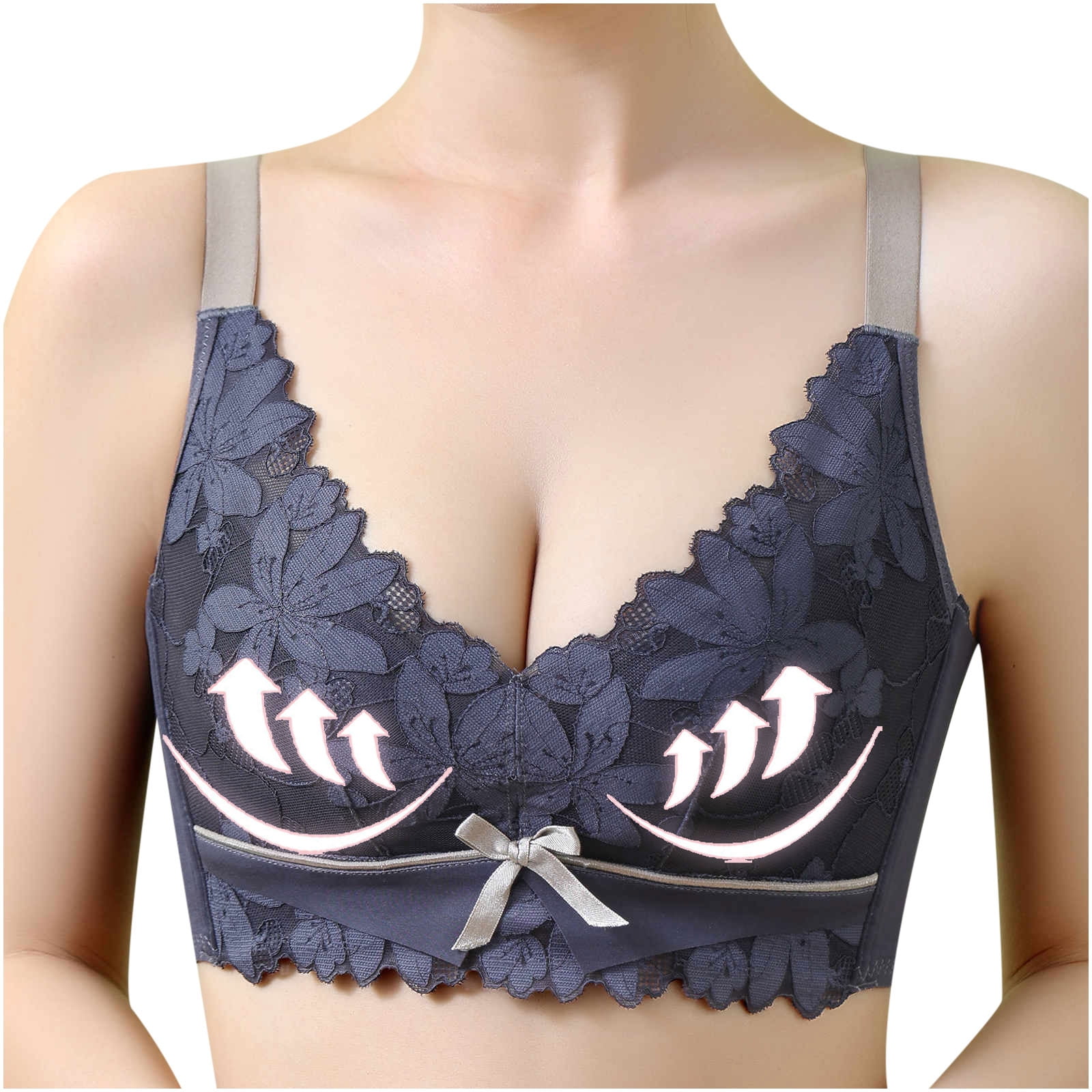 Idoravan Women's Full Coverage Bra Clearance Woman Sexy Ladies Bra without  Steel Rings Medium Cup Large Size Breathable Gathered Underwear Daily Bra