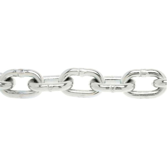 Campbell 0722227 System 3 Grade 30 Low Carbon Steel Proof Coil Chain on Reel, Zinc Plated, 5/16" Trade, 0.31" Diameter, 60' Length, 1900 lbs Load Capacity