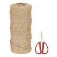 thumbnail image 1 of Braided Macrame Cord, 3mm x 109 Yards Natural Cotton Rope Macrame Yarn Bohemia Craft String with Scissors(Khaki), 1 of 7