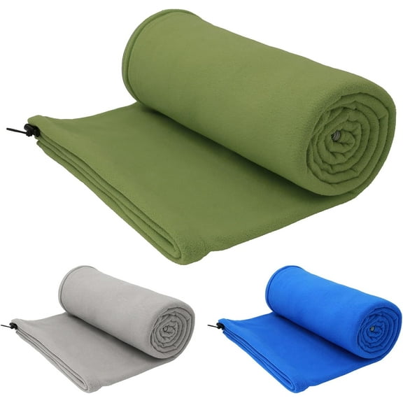 Arctic Lemmings Fleece Sleeping Bag Liner - 75" Soft Microfiber Travel Blanket with Zipper for Camping, Indoor & Outdoor Use for Adults & Children