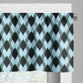 thumbnail image 3 of Ambesonne Geometric Window Valance, Surreal Leaf Pattern, 54" X 18", Slate Blue Black, 3 of 5