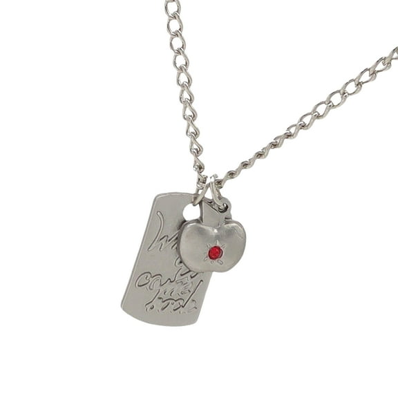 SIEYIO Fashionable Pendant Necklace Love and Deep Space Related Neck Jewelry Square Card Neckwear Creative Birthday Gift