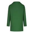 thumbnail image 4 of XFLWAM Women's Basic Stand Collar Slim Fit Jacket Coat Lapel Button Down Solid Color Wool Coat Trench Coat with Pockets Green XL, 4 of 6