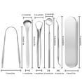 thumbnail image 2 of Grattoir à Langue en Métal en Acier Inoxydable, Grattoir Dentaire en Métal Rouille avec Étui de Transport Pratique (5 Pcs Argent), 2 of 7