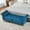 Blue, variant on S-HOME Plush Soft Velvet Storage Bench with Crystal Buttons and One Pillow for Cozy Bedroom and Living Room Decor