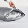 thumbnail image 6 of Yidarton Satin Pillowcase for Skin and Hair, Soft Next to Skin, Silk Satin Pillowcase 2 Pack, Standard Size, Queen Size, King Size, Light gray, 6 of 7