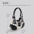 thumbnail image 4 of Bolsos de mano para mujer, bolsos de hombro y monederos de tela de diseñador de lujo, novedad 2023, bolsos decorativos de lona de PU con cadena mediana para debajo del brazo, 4 of 5