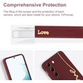 thumbnail image 3 of for Samsung Galaxy S22 Plus Case, Back Cute Plating Love Letter Graphic with Anti-Fall Lens Cameras Cover Protection Soft TPU Shockproof Anti-Fingerprint Phone Cases for Women Girls Men-Red, 3 of 12