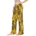thumbnail image 3 of Women's Long Sleep Pants Home Pants Sleep Pants Wide-Leg Pants Design Elastic Fabric Casual Pants M Beautiful Yellow, 3 of 7