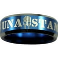 thumbnail image 3 of Una Stamus Police Tungsten Carbide Ring (Blue), 3 of 6
