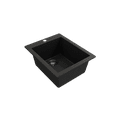 thumbnail image 2 of Bocchi 1608-505-0126 Campino Uno 16" Undermount Single Basin Granite Bar Sink - Black, 2 of 7