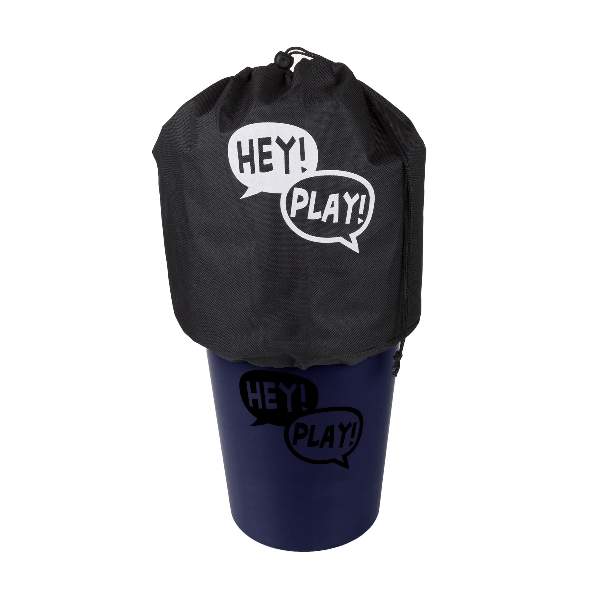 Large Beer Pong Outdoor Game Set by Hey! Play! (Blue and Yellow)