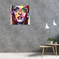 thumbnail image 3 of Startonight Tempered Acrylic Glass Wall Art - Abstract Theme Eva Woman, Attitude Artwork 24" x 24", 3 of 4