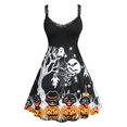 thumbnail image 1 of Vestido de destello impreso de Halloween Rosegal Vestidos Estampados Tallas Grandes, 1 of 5