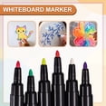 thumbnail image 4 of Uxcell 10 Pack Dry Erase Markers Pens, Watercolor Fine Tip Marker, Wet Erase Whiteboard Markers for Paper Drawing Art Supplies Office Home, White, 4 of 6