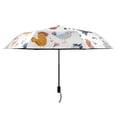 thumbnail image 2 of Horse Cow Chicken Bird Compact Sun Umbrella Windproof Travel Umbrellas for Rain Strong Portable UV Protection, 2 of 8