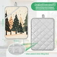 thumbnail image 6 of Yayeee Pot Holders Kitchen Heat Resistant with Pocket 7"x9.8" Cotton Oven Cooking Hot Pads, Beige Christmas Trees, 6 of 7