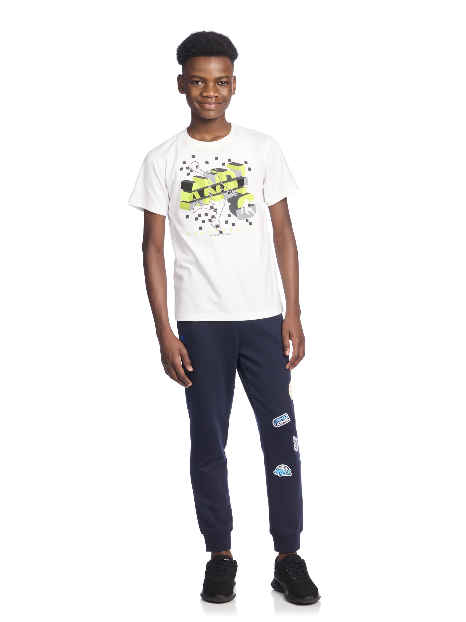 AND1 Boy's Short Sleeve Graphic T-Shirt, Sizes 4-18