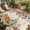 DarkOrange Linen, variant on Orange Blue Fall Outdoor Rug for Patio/Deck/Porch, Non-Slip Large Area Rug 6 x 9 Ft, Retro Thanksgiving Pumpkins Botanical Indoor Outdoor Rugs Washable Area Rugs, Reversible Camping Rug Carpet Runner