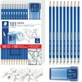 thumbnail image 1 of Staedtler Norica Pencil Set - 50 Pre-Sharpened #2 HB Pencils with 50 Eraser Caps & Double-Hole Sharpener, 101pcs, 1 of 6