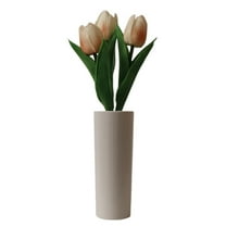 MERILER LED Tulips Desk Lamp, Simulated Flower Night Light with Vase for Home Living Room Desktop Decor