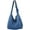 Blue, variant on Kukuzhu Unisex Denim Shoulder Bag Canvas Crossbody Bag for Women Men Knot Tote Bag Casual Aesthetic Messenger Bag Large Hobo Bag