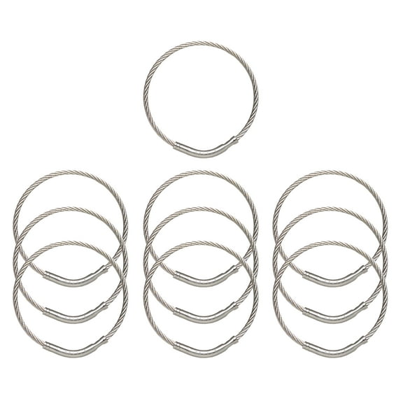 Key Systems, Inc. Tamper Proof Key Ring Flex 2" Dia. (5 cm) 10 Pack