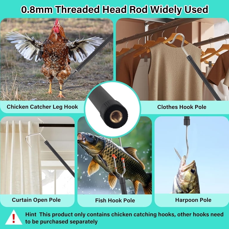 catching turkey with fish hook Rite Farm Products 48" Poultry Catcher Leg Chicken Goose Geese Duck Fowl Bird : Patio, Lawn & Garden 2026 Best 37-64in Telescopic Chicken