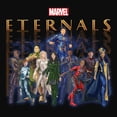 thumbnail image 2 of Junior's Marvel Eternals Group Repeating  Racerback Tank Top Black 2X Large, 2 of 5