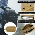 thumbnail image 3 of Tactical Toiletry Bag for Men – MOLLE Dopp Kit with Dry/Wet Separation, Large Capacity, Water-Resistant Travel Shaving Bag with U.S Patch & T-Mount MOLLE Clip (OD), 3 of 12