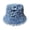 Blue, variant on Denim Bucket Hat for Women Men, Frayed Raw Edge Sun Hat, Summer Wide Brim Casual Fishing Hat for Beach Outdoor Blue