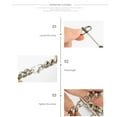 thumbnail image 4 of fastboy Boucles Métalliques Réglables Chaîne Maillon Sangle Shortener 6 Pcs Argent, 4 of 9