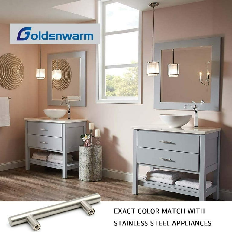 Goldenwarm 25Pack - Kitchen Cabinet Knobs/Pulls, Brushed Goldenwarm 25Pack - Kitchen Cabinet Knobs/Pulls, Brushed