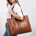 thumbnail image 4 of Women Large Tote Bag Vegan Leather Casual  Work Bag Weekender  Shopping Bag Oversize Shoulder Travel  Bag, 4 of 8