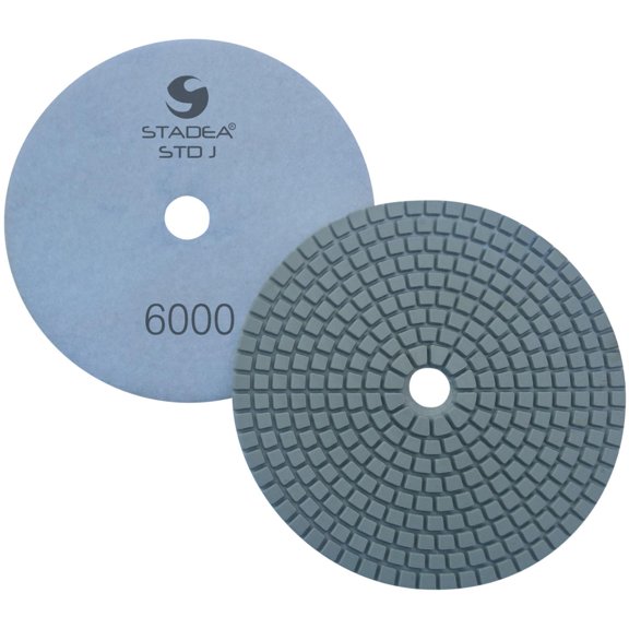 Stadea PPW261D Diamond Polishing Pads 5 Inch - For Concrete Terrazzo Marble Granite Countertop Floor Wet Polishing, Grit 6000 - Pack of 10