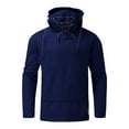 thumbnail image 4 of Sweat à Capuche Rétro pour Hommes avec Col Montant, Coupe Ample Décontractée, Style Business, Manches Longues Mi-Longues, Couleur Unie, 4 of 7