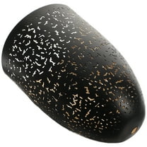 FRCOLOR  Wrought Iron Hollow Lampshade Lights Pendant Chandelier Black