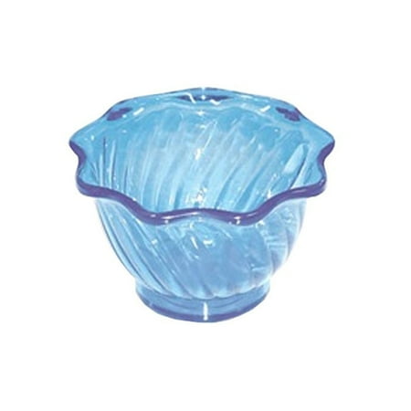 

Dessert Dish Round Floral Dessert Dish 6 Oz. Plastic Blue 4 packs