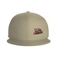 thumbnail image 3 of DouZhe Flat Brim Cap Snapback Hat, Retro Graffiti Racer Prints Adjustable Yellow Adult Baseball Cap, 3 of 6