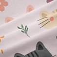 thumbnail image 5 of Manfei Kawaii Kitten Blackout Curtains, Boho Flower Floral Window Curtains Pack of 2 (38x45 Each), Pink, 5 of 6