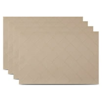 Ala Carte by Dainty Home Modena Geometric Textured Faux Leather Placemats – Set of 4, Reversible, Non-Slip, Washable, Heat & Tear Resistant – 12x18 in Dining Table Mats