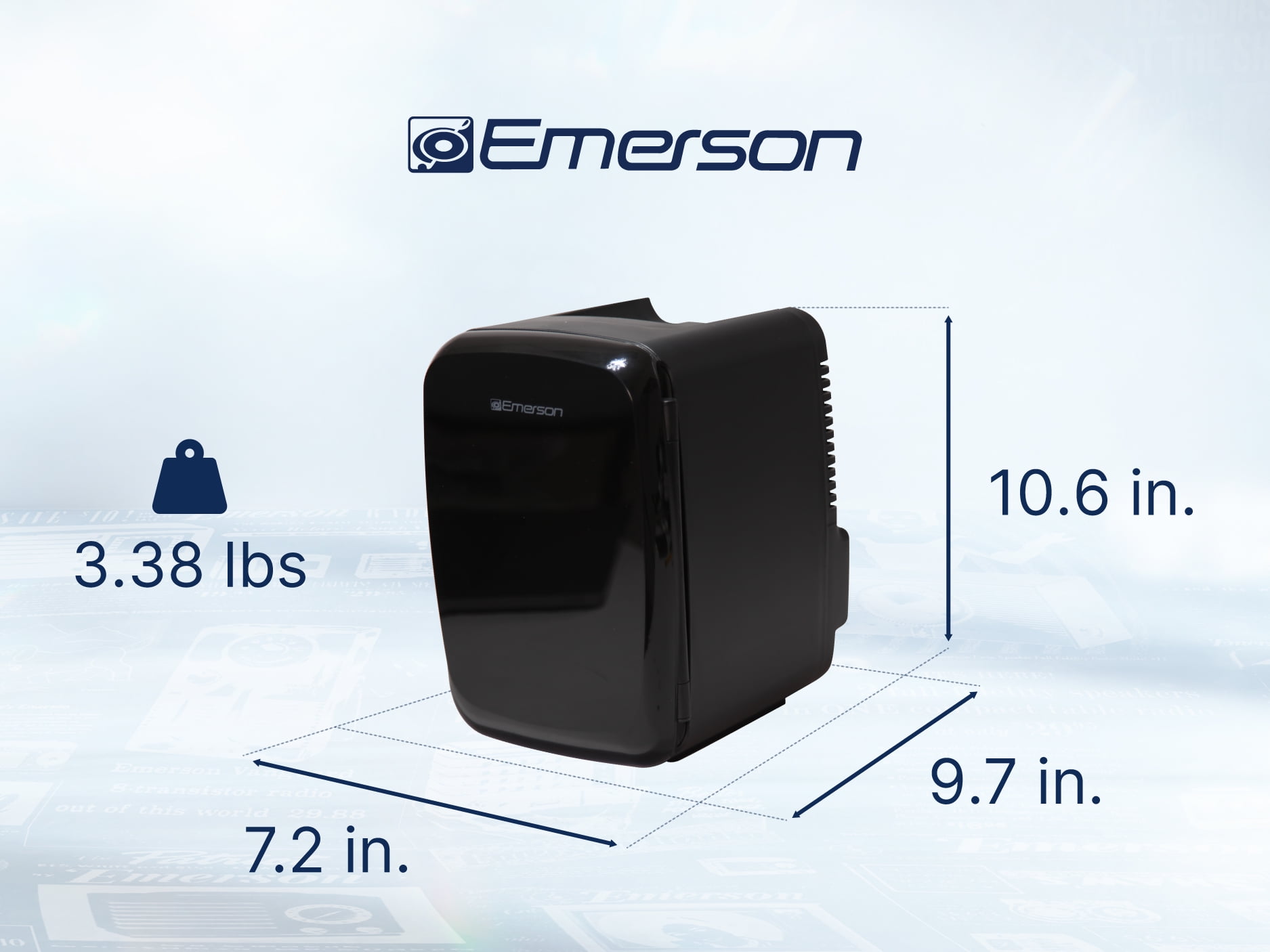 Emerson EFC-5000 Portable Mini Fridge Cooler, Turquoise