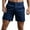 Royal Blue, variant on zeranth Men Summer Cargo Shorts Mid-rise Button Zipper Fly Pockets Shorts Solid Color Straight Leg Casual Short Pants Streetwear