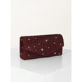 thumbnail image 3 of REMANLAND Women's Satin Pleated Evening Clutch Purse, Red, 3 of 7