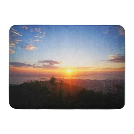 SIDONKU Morning Sunrise at Malaysia Glory Sky Sun Penang Hill Doormat Floor Rug Bath Mat 23.6x15.7 inch