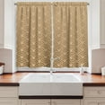 thumbnail image 2 of Ambesonne French Kitchen Curtains, Vintage Wave Old Royal, 55"x45", French Beige, 2 of 3