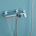 thumbnail image 3 of Wall Mounted Bathroom Waterfall Bathtub Faucet with 3 Modes Hand Shower, 3 of 5
