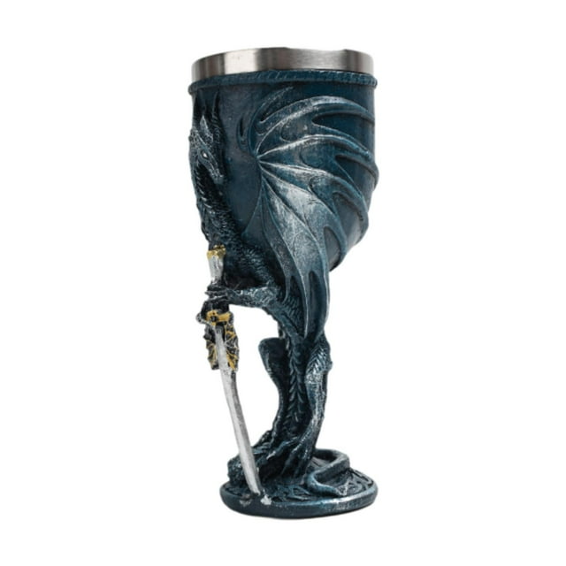 Copa de cristal BLESIY con diseño de dragón 7,5 cm x 17,5 cm