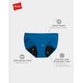 thumbnail image 3 of Hanes Bikini 3-Pack Fresh & Dry Moderate Leak Protection Women's Assorted Colors, 3 of 8